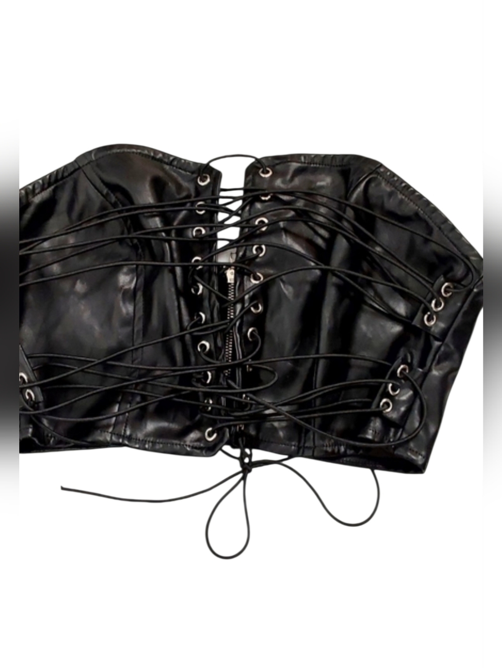JNK  faux leather lace. CORSET